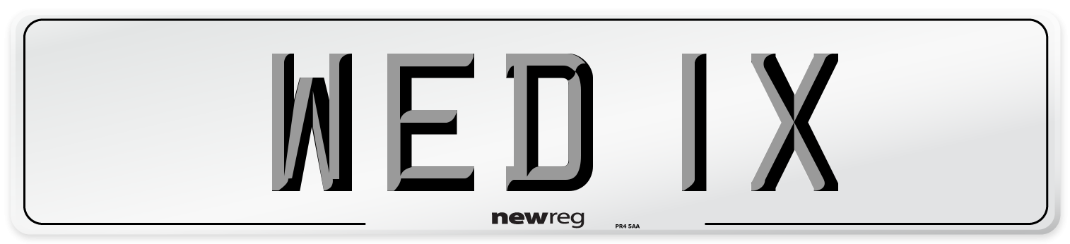 WED 1X Number Plate from New Reg